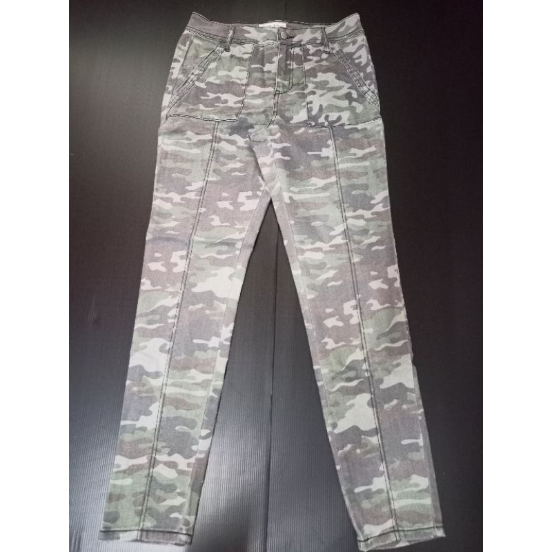 AA168 Knox rose ยีนส์ลายทหารเอวกลางยืดนิดหน่อยทรงเดฟมือสอง เอว 29