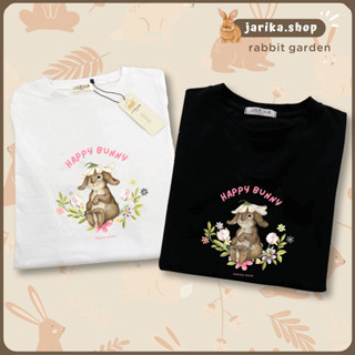 Jarikashop - เสื้อยืดลาย Rabbit garden ( งานป้าย.. Jarika ) ( จ165 )