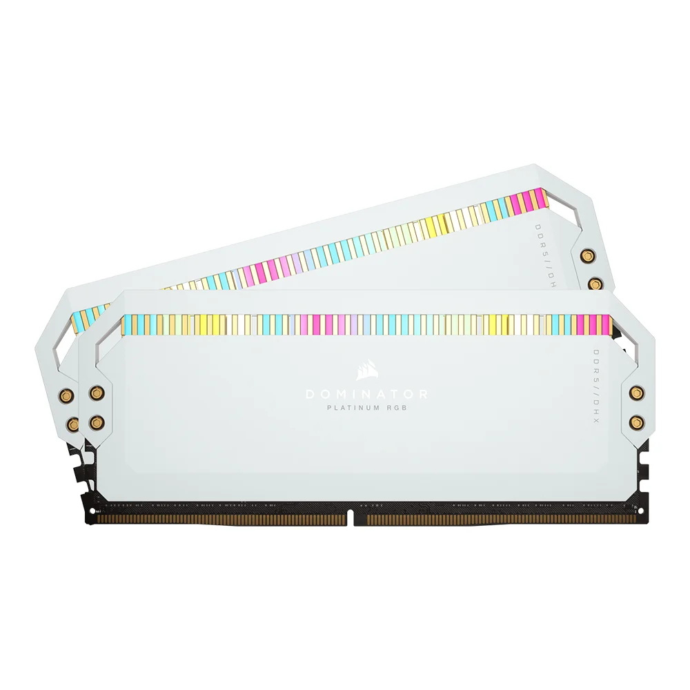 32GB (16GBx2) DDR5 6200MHz RAM CORSAIR DOMINATOR PLATINUM RGB DDR5 (WHITE) (CMT32GX5M2X6200C36W)