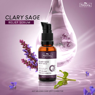 [ลดทันที 65 กรอกโค้ด NTRYSP3]Plantnery Clary Sage Relief Serum 30 ml คลารี่ เสจ เซรั่ม ลดเลือนผิวหมองคล้ำ ฝ้า กระ รอยดำ