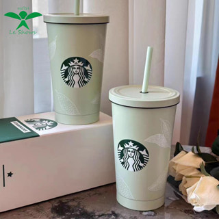 พร้อมส่งค่า Starbucks แก้วเก็บความเย็น งานสแตนเลส 304 ขนาด 500 ml ( พร้อมหลอด)