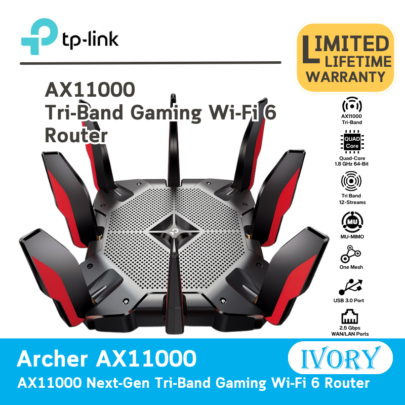 TP-Link Archer AX11000 (AX11000 Next-Gen Tri-Band Gaming Router)/ivoryitshop