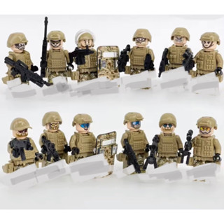 ฟิกเกอร์ ตัวต่อทหาร ชุด6ชิ้น