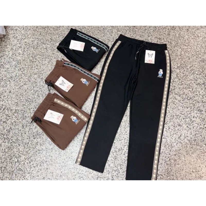 กางเกงวอร์ม ปักหมีโปโล ไซส์ 6xl (สาวอวบเอว30-38)