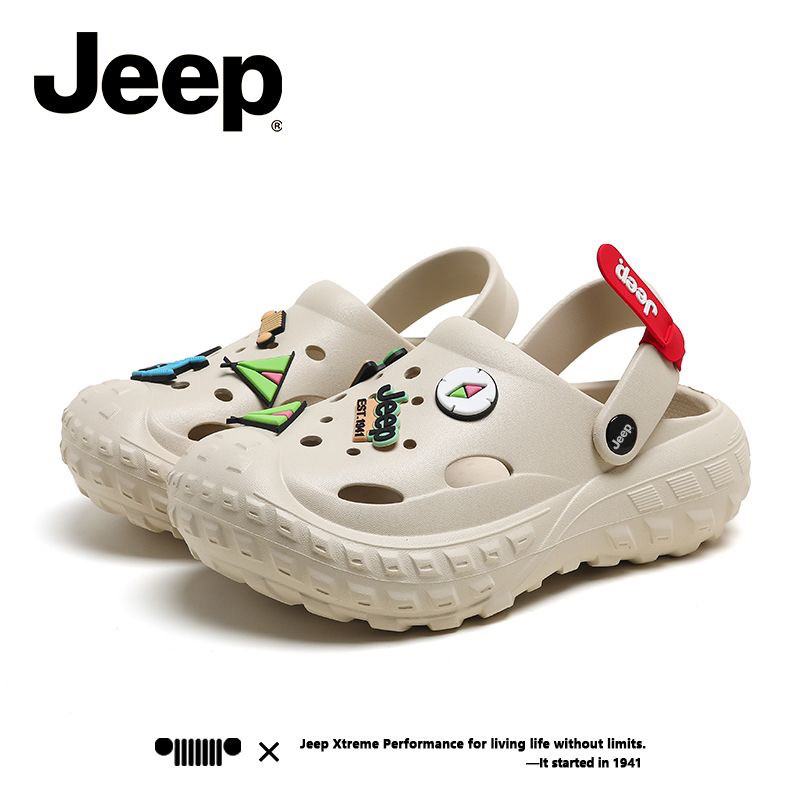 JEEP รองเท้าแตะหัวโตมาพร้อมกับที่แปะลายการ์ตูนสุดเท่ Unisex *อ่านรายละเอียดก่อนทำการสั่งซื้อ