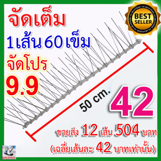 จัดโปร 9.9 CASHBACK หนามไล่นก ​หนามกันนกเกาะ รุ่นพิเศษ เข็มเต็มทุกช่อง มากที่สุด คุ้มค่าที่สุด (12 เส้น)