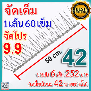 จัดโปร 9.9 CASHBACK หนามกันนก รุ่นพิเศษ Bird spike หนามไล่นก เข็มเต็มทุกช่อง มากที่สุด คุ้มค่าที่สุด (6 เส้น)