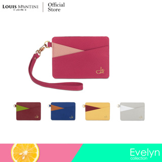 Louis Montini "Evelyn Collection" กระเป๋าใส่บัตรเครดิต หนังวัวซาเฟียโน่ กระเป๋าใส่บัตร Card Holder for Lady WK17