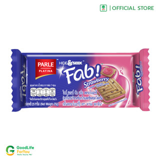 เเครกเกอร์สอดไส้ครีมรสสตอเบอรี่ Fab ตรา Parle ( 1 กล่อง 12 ชิ้น )