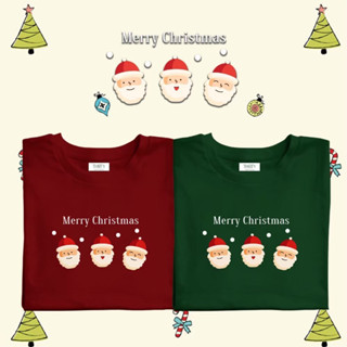 เสื้อChristmas Santa Unisex (ผ้าcotton 100% สกรีนชัด สีสด ติดทน)