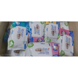 ทิชชู่เปียก Baby Wipes 80 แผ่น ( คละสี )