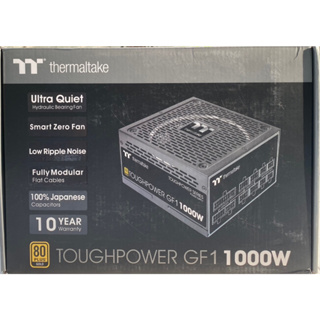 POWER SUPPLY (อุปกรณ์จ่ายไฟ) THERMALTAKE TOUGHPOWER GF1 1000W 80 PLUS GOLD (BLACK) (ATX) มือสอง