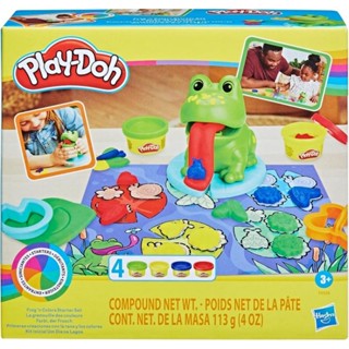 Play-Doh Frog ‘n Colors Starter Set with Playmat, Preschool Toys Crafts 4 Modeling Compound Colors