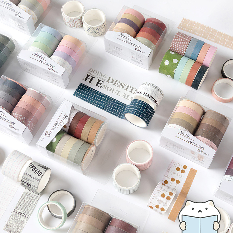 เทปตกแต่ง ไล่โทนสี เซ็ต 10 ม้วน Masking Tape Set MT DIY Washi เทปวาชิ เทปกาว mimisplan