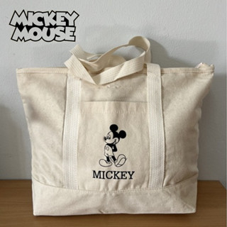 👜pshirtvintage กระเป๋าผ้าสะพายข้าง Cloth Bag ลายมิกกี้เมาส์ Mickey Mouse มือสอง ลิขสิทธิ์แท้