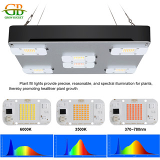 ไฟ grow light SamsungLM283B DOB ไฟปลูกผัก 300W 600W 1000W 1200W เสริมด้วย สวิตช์ควบคุมสี วัตต์ขนาดใหญ่ ไฟปลูกกัญ