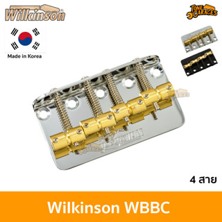 Wilkinson WBBC Barrel Style Bass Bridge for 4 String  หย่องเบสไฟฟ้า 4 สาย Made in Korea