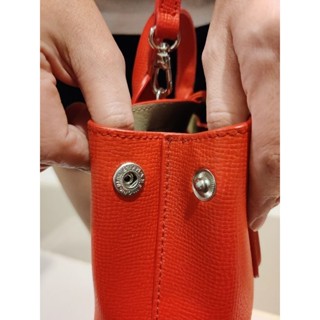 กระเป๋า Long Champ Roseau Top Handle Bag s   สีแดง ใช้ครั้งเดียว