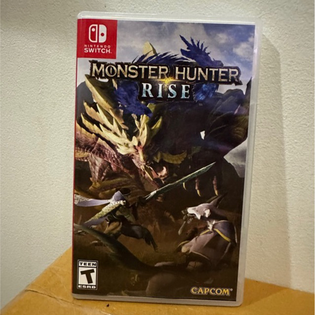 (มือสอง) แผ่นเกม nintendo switch monster hunter rise โซน us