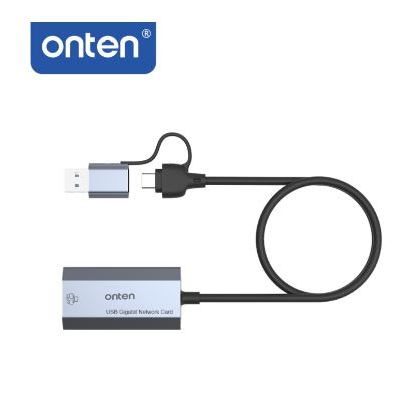 ONTEN Newๆๆ *2 in 1 USB3.0 +Type-c to RJ45 (1000M) *Cable *Support M1 length: 50cm รุ่น OTN-UE101
