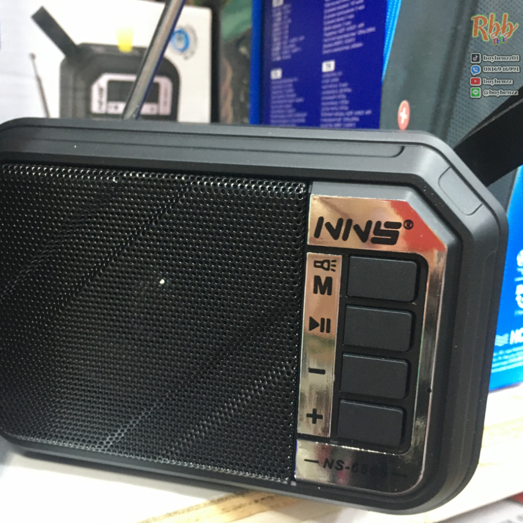 Rbb ลำโพงบลูทูธ โซลาร์เซลล์ รุ่น 666s ใช้ในการฟังเพลง ฟังวิทยุfm ดูหนัง ดูyoutube ระบบชาร์จไฟ 2แบบ ไ