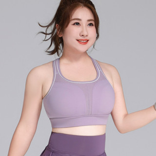 BIGBRACO - AA118 (L-5XL) พร้อมส่งอก 36-50นิ้ว HIGH SUPPORT HOOK BACK SPORTS BRA 2in1 ชุดออกกำลังกายคนอ้วน บราพลัสไซซ์