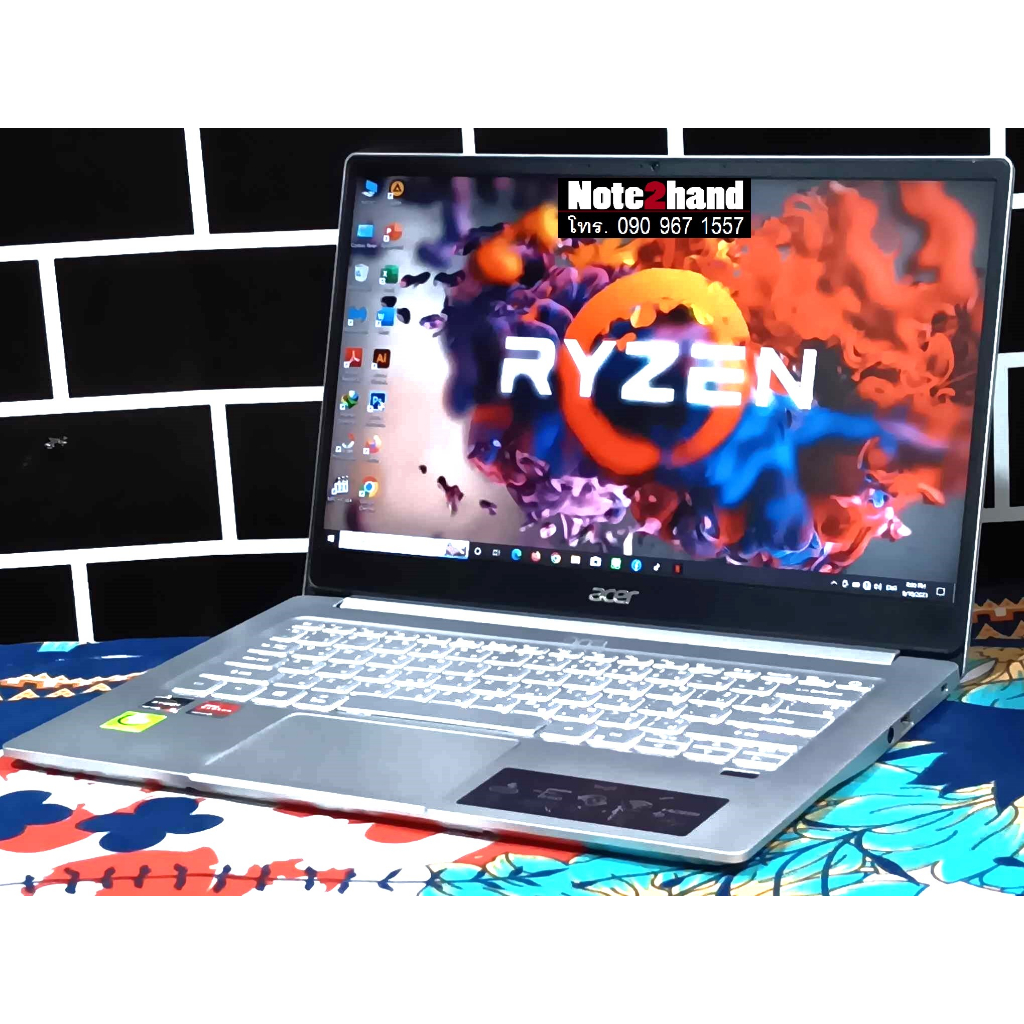 โน๊ตบุ๊คมือสอง ACER CPU AMD Ryzen 5 4500U จอ14”IPS 60Hz /แรม8+NVMe512+การ์ดจอ Vega 6+วินโดว์แท้