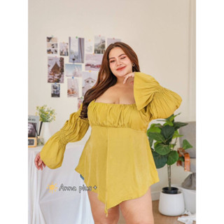 Plus Size เสื้อแขนยาว ทรงญาญ่า ผ้าไหมญี่ปุ่น