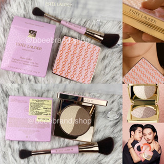 Estee Lauder Limited edition Pure Color Highlight &amp; Contour matte duo 8.5g ในตลับสีชมพูลิมิเต็ดอิดิชั่น มาพร้อมกับแปรง