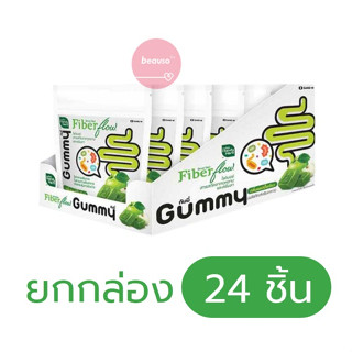 * ยกกล่อง * Handy Herb Fiber Flow Gummy ( 4 ชิ้น x 6 ซอง ) ไฟเบอร์กัมมี่ Prebiotic ถ่ายคล่องไม่มีสะดุด