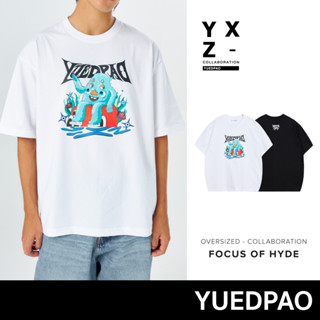 Yuedpao x Sabart ยอดขาย No.1 รับประกันไม่ย้วย 2 ปี เสื้อยืดเปล่า เสื้อยืด Oversize Collab Focus of Hyde