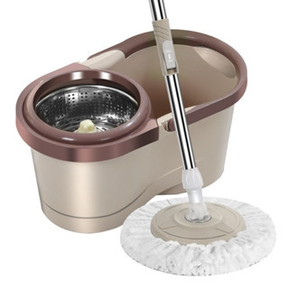 BANBAN H560 ไม้ม๊อบถูพื้น SMT-2019 ถังปั่นสแตนเลส SPIN MOP พร้อมผ้าม๊อบ2ผืน