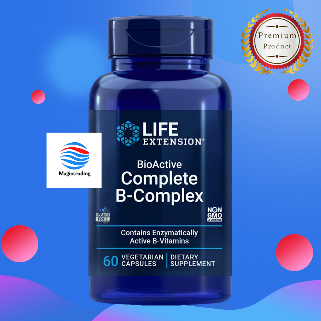 Life Extension BioActive Complete B-Complex / 60 vegetarian capsules