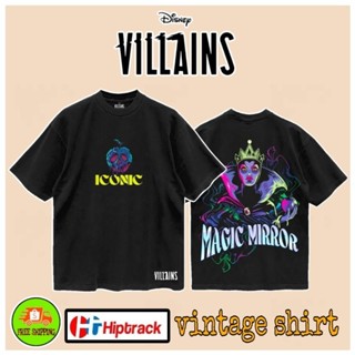 เสื้อDisney ลาย Evil Queen 😈 ( Villains Disney ) สีดำ ฟอกเฟด (TMA-015)