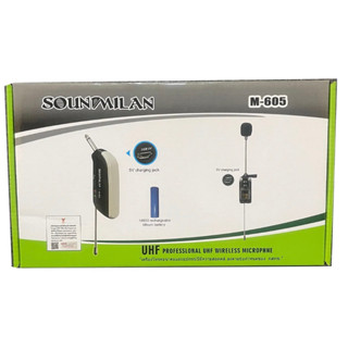 SOUND MILAN WIRELESS Microphone ไมค์โครโฟนไร้สาย M-605 หนีบปกเสื้อ