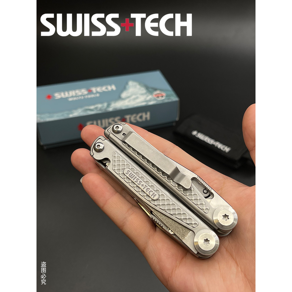ชุดเครื่องมือเอนกประสงค์ multi-tool Swiss Tech 18 in 1 Pliers ของแท้ เหล็ก 5Cr15Mov ต้านสนิม คีมจับ มีดแคมป์ EDC