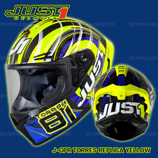 หมวกกันน็อค JUST1 รุ่น J-GPR TORRES REPLICA YELLOW (GLOSSY)