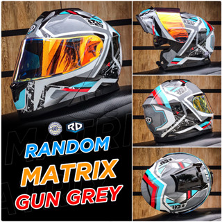 หมวกกันน็อค Random รุ่น Matrix ยกคาง แว่น 2ชั้น มีให้เลือก 3 สี 3 Size หมวกกันน๊อก ยกคาง ทั่วริ่ง