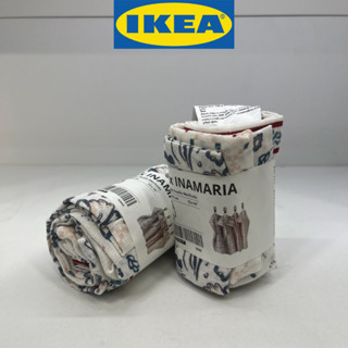 IKEA อิเกีย INAMARIA อินามาเรีย ผ้าเช็ดจาน, มีลาย น้ำเงิน/ชมพู, 30x40 ซม.