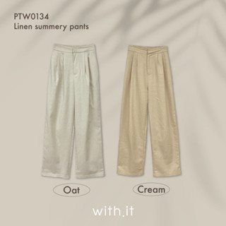 with.it.store - PTW0134 linen summery pants กางเกงขายาวลินิน ซัมเมอร์รี่