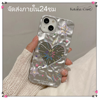 🎐จัดส่งภายใน24ชม🎐เคส for iPhone 11 14 Pro Max Case for iPhone 12 13 ป้องกันการตก การป้องกัน รูปหัวใจ พื้นผิวกระจก