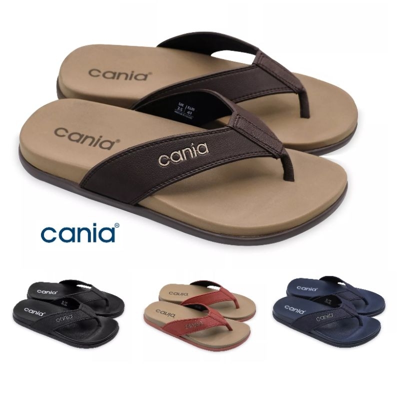 รองเท้าแตะหนีบ​ คาเนีย​ เรียบหรู​ดูแพง ไม่ซ้ำใคร​ Cania​ CM11415 Size: 40-44 ดำ​ กรม น้ำตาล​ อิฐแดง​