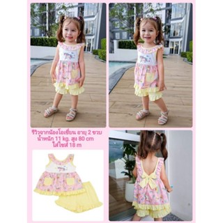 #68 NEW💕ชุดเด็กผู้หญิงน่ารักงานแบรนด์ พร้อมส่ง💕size 12-18-24 m...3-4-5 y