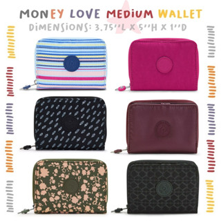 (6สี) [Update 12/9/23] [4] Kipling Money Love Medium RFID Wallet