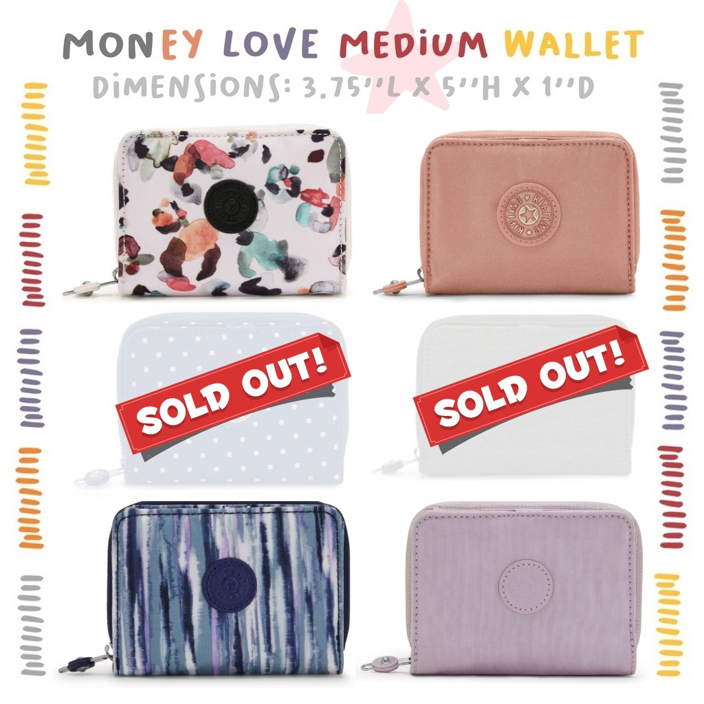 (อัพเดทสีใหม่ 7/14 สี / ลดเพิ่ม 30%) [3] Kipling Money Love Medium RFID Wallet