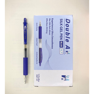 ปากกาเจล Double A (Silk Gel Pen, 0.7 mm) หมึกน้ำเงิน เขียนลื่น