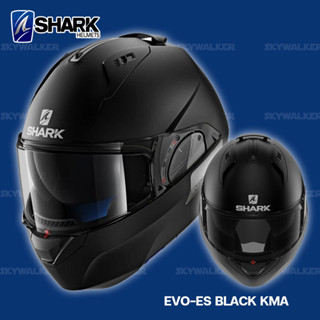 หมวกกันน็อค SHARK รุ่น EVO-ES BLACK KMA (MATTE)