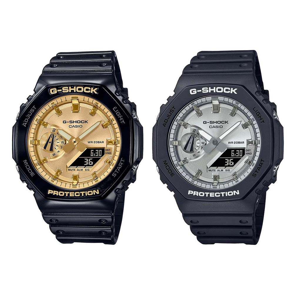 Casio G-Shock นาฬิกาข้อมือผู้ชาย สายเรซิ่น รุ่น GA-2100,GA-2100GB,GA-2100SB  (GA-2100GB-1A,GA-2100SB