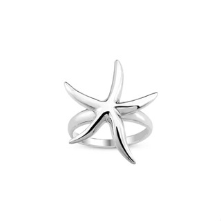 Silver thai Jewelry แหวนเงิน925 ปลาดาวริมทะเล / 925 silver ring, starfish by the sea, PLSRG106