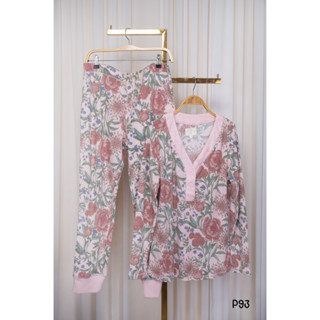 【⋒】P93 : Next pink floral Set ชุดเซ็ตผ้าคอตตอนเนื้อนิ่มๆ ผ้าดีมากค่า ใส่สบาย ลายสวย